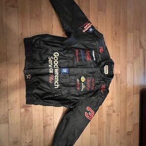 Chase Authentics Black Racing Bomber Jacket